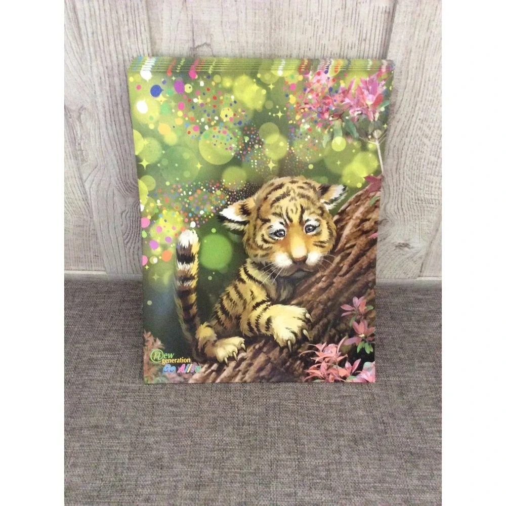 Pocket Folders Glittery Tiger Cub Lot Of 8 Teacher Classroom School